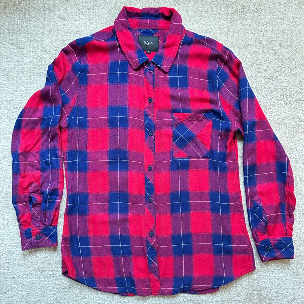 Rails Red Purple and Blue Checkered Shirt